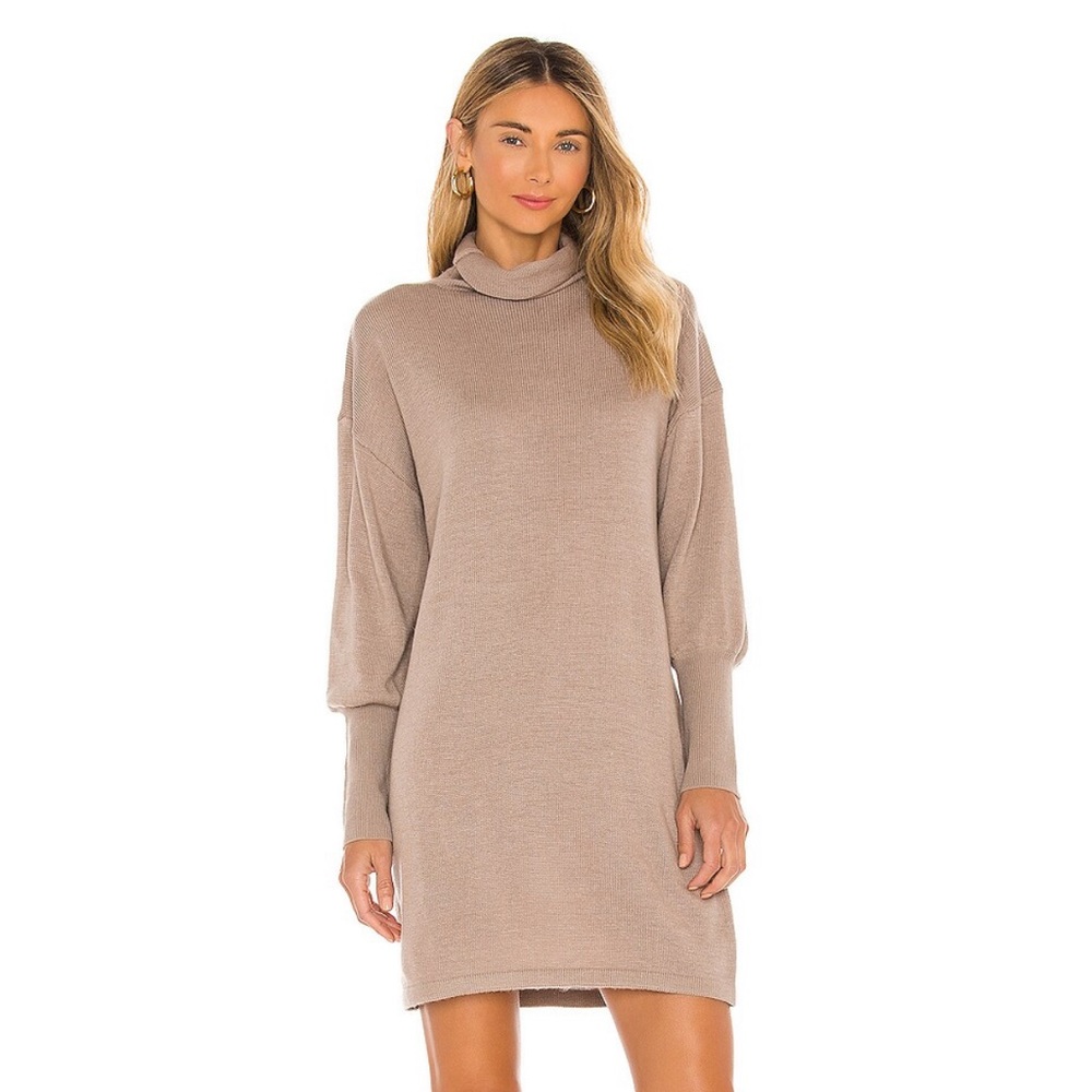 Lovers + Friends Noah Mini Dress in Taupe
